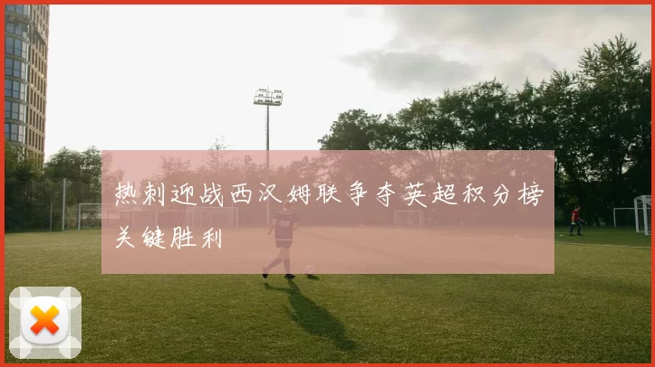 热刺迎战西汉姆联争夺英超积分榜关键胜利